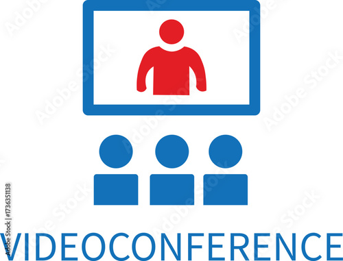Vedioconference icon, meeting, business icon