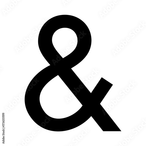 Ampersand symbol Mathematical. Vector image