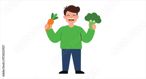 Healthy Eating Person Holding Fresh Vegetables