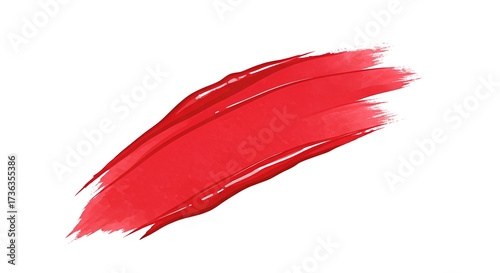 Red brushstroke graphic element