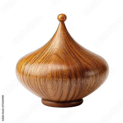 Wooden teardrop-shaped decorative piece