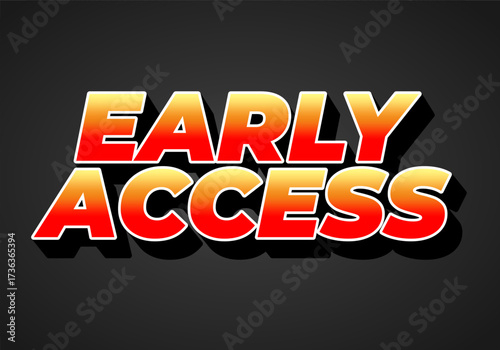 A bold and vibrant graphic text design featuring the words Early Access in a gradient