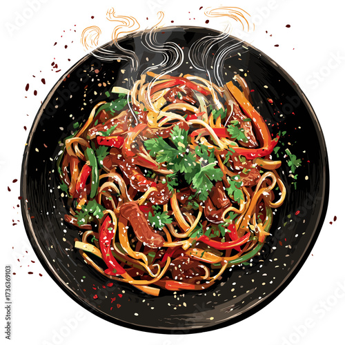 Tallarines Saltados Peruvian Stir-Fried Noodles