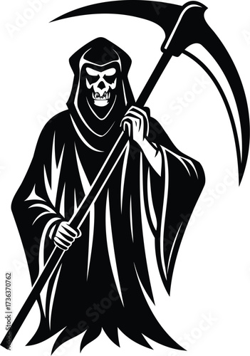 halloween vector illustration of a reaper