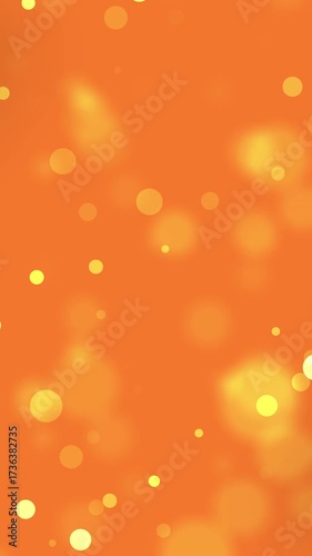 Warm Orange Bokeh Background - Sparkling Light Particles for Festive and Cheerful Designs
