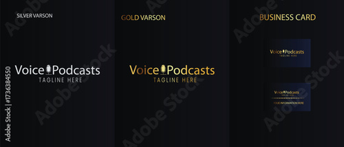 Podcast logo design. podcast icon, logo design template