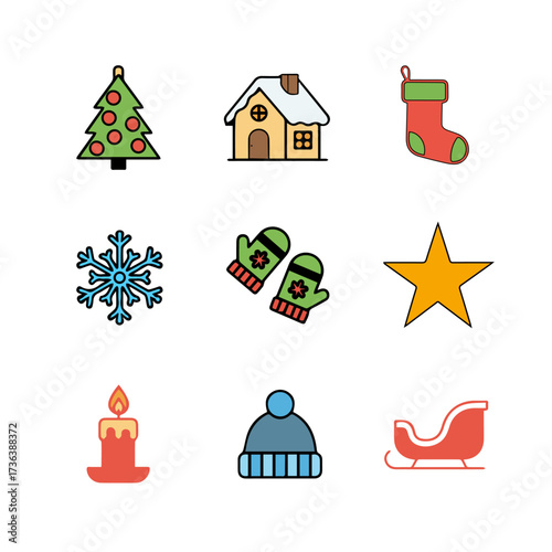 New Minimalist Christmas Icon Pack