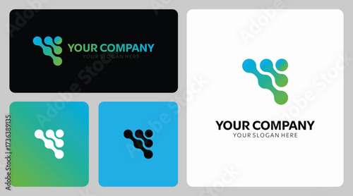 Modern logo concept with interconnected circles conveying connection, innovation, and growth for your new tech startup or innovative business venture
