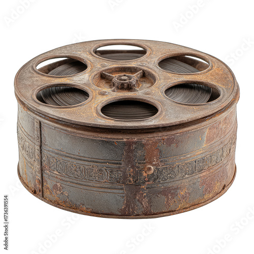 Rusty, aged film reel