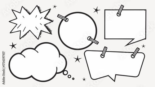Dynamic speech bubbles ready for your message, add creative text, marketing, and communication flair to your designs with these versatile icons