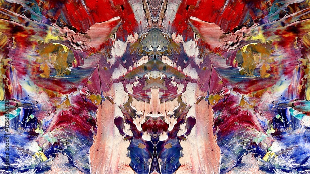 Fototapeta premium Abstract art background . Hand painting artwork on canvas .