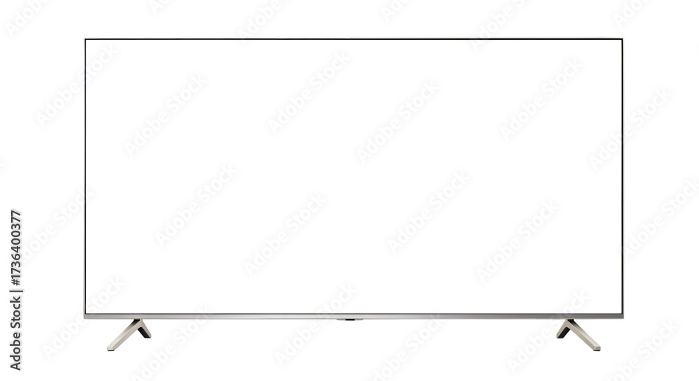 Obraz premium Modern Flat Screen Television With White Screen display