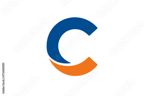 Abstract Blue and Orange CShaped Design with Modern Clean Aesthetics Free Download Abstract Blue and Orange CShaped Design with Modern Clean Aesthetics - GFXLoad