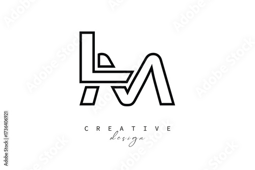 LM Creative Monogram Logo Design-Stock Creative Branding Design Concept