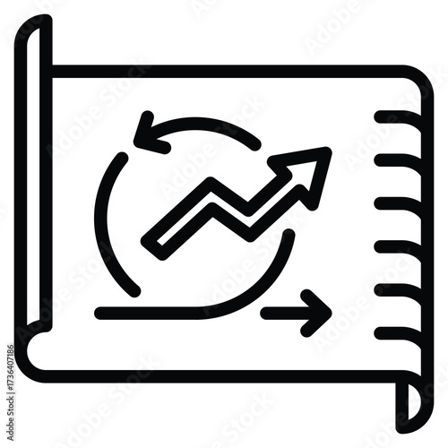 Business Agility Blueprint Icon Line Vector Illustration