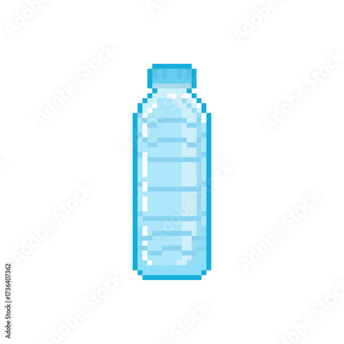 water mineral bottle pixel art