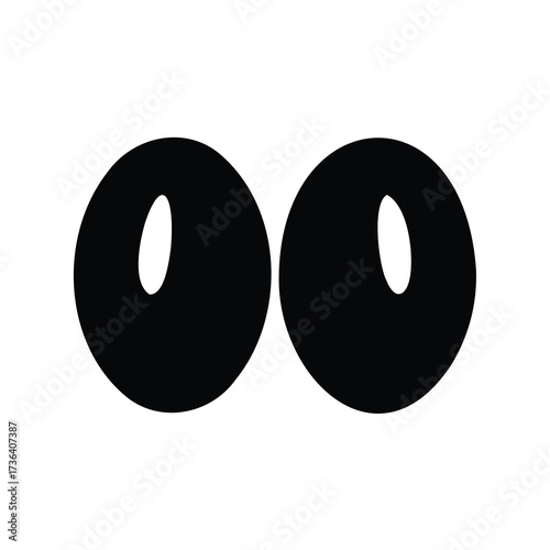 Two Round Ocular Orbs Observing From The Void with Curiosity