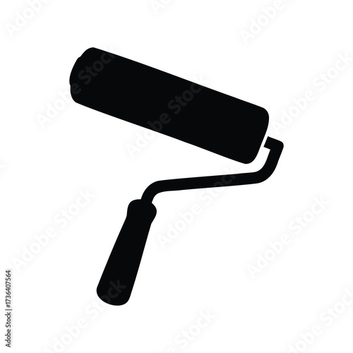 Black and White Painting Tool Silhouette for Interior Design Projects