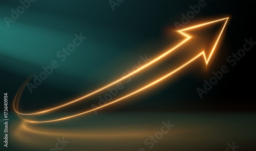 Motion arrow lines with glow effect
