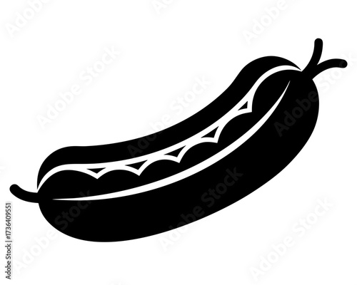 hot dog black silhouette vector,hot dog icon
