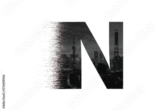 N aesthetic logo design