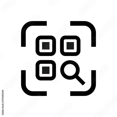 QR code, barcode icon