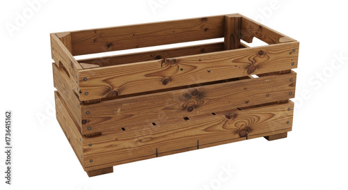 Wallpaper Mural Isolated empty wooden crate for storage, farm stand, harvest or transportation needs Torontodigital.ca