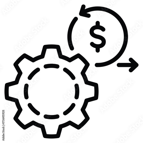 Agile Business Operations Icon Line Vector Illustration