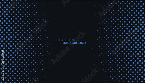 Abstract halftone bluedotted background. Futuristic twisted grunge pattern, dot.