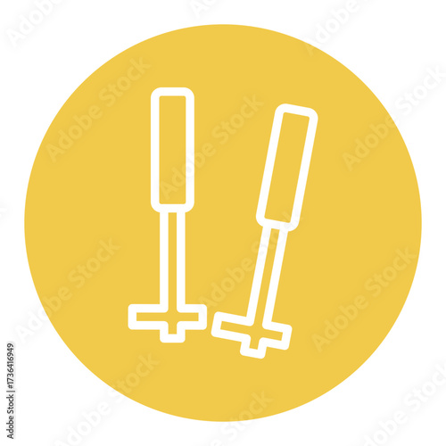 Ski Sticks Vector Icons