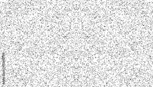 Grunge wavy sand grain background. Stippling curved gradient wave texture. Gritty noise dotwork wallpaper. Black dots, speckles, particles or granules.