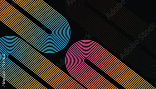 Asset id: 2149386619

Abstract futuristic technology lines background with red and blue light effect. Gradient line pattern design. Glowing lines vector. Modern dark banner template graphic 