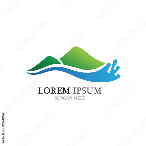 Mountain icon Logo vector