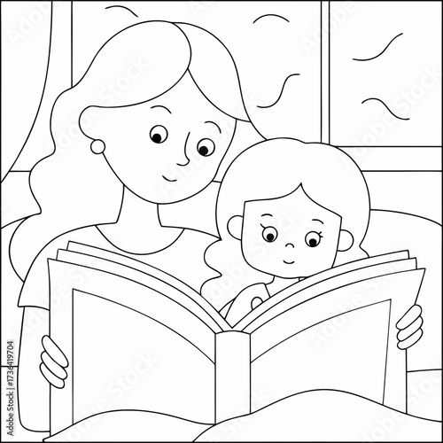 Mother Daughter Reading