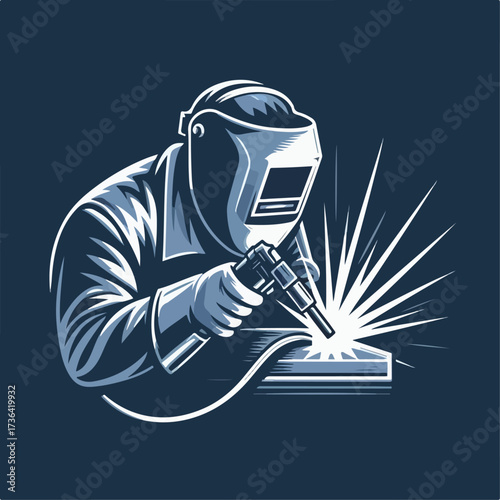 welder illustration vector