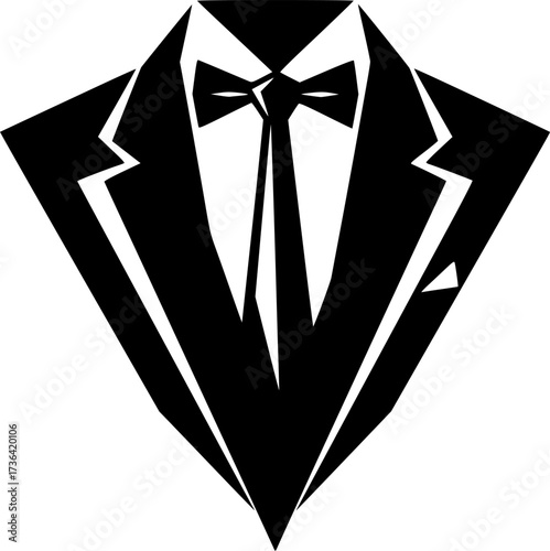 vector tuxedo jacket symbols
