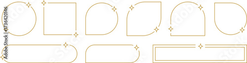 Elegant gold decorative frames and borders collection