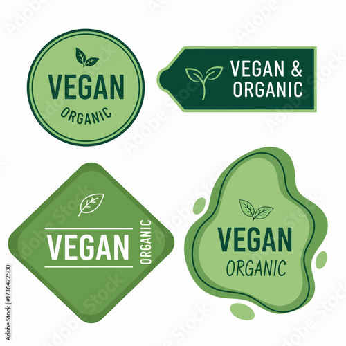 Set of eco friendly icons. Ecologic food stamps. Organic natural food labels.
