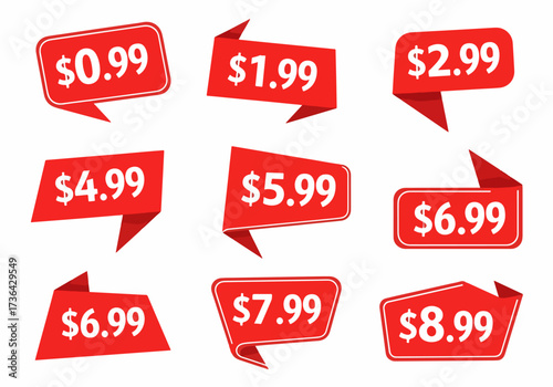 Budget Shopping Deals Clearly Marked in Bright Red