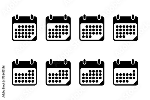  silhouette  calendar for date appointment schedule planning and reminder