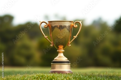 Trophy cup isolated on white