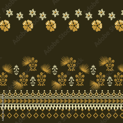 multi colored decorated hand drawn rendered traced embraided ornamental all over base background. repeat pattern geometrical texture border ethnic tribal creative design	