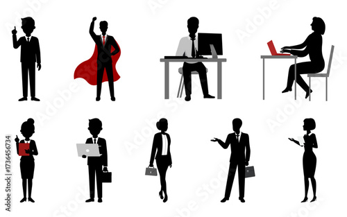 business people silhouettes
