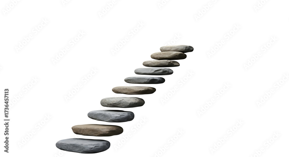 Fototapeta premium Stone steps path to success concept image for growth and achievement in future opportunities ahead