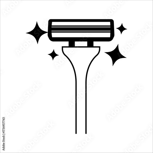 Razor icon. Razor blade. Barber shop sign. Vector illustration on a white background.
