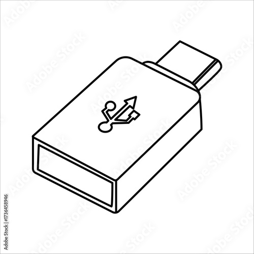 usb flash drive vector illustration