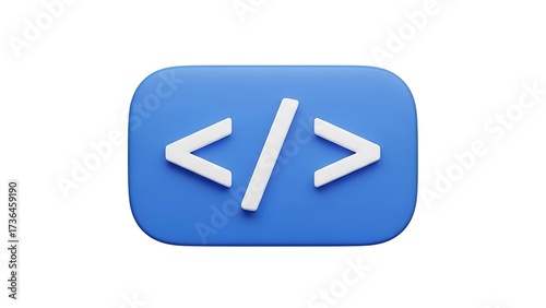 Free Download Coding html css javascript development software engineering programming language icon 3d render design on transparent background - GFXLoad