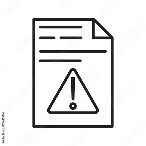 Contract disclaimer icon simple vector. Paper document. Design law data