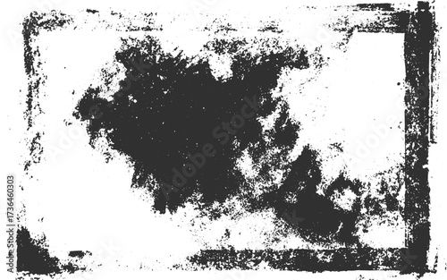 Paint brush grunge border frame.Paint brush grunge border frame.Vintage photo film frame of a middle format camera with dusts and scratches on transparent background