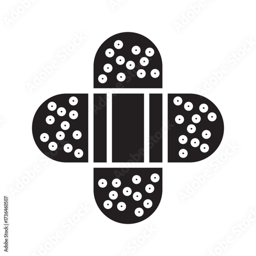 Bandage Plaster Minimalistic Flat Line Outline Stroke Icon Pictogram Symbol